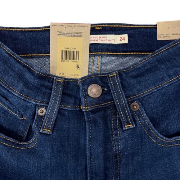 Levi's Women 721 High Rise Skinny Jeans In Chelsea Eve Size 24 x 28 - Picture 4 of 8